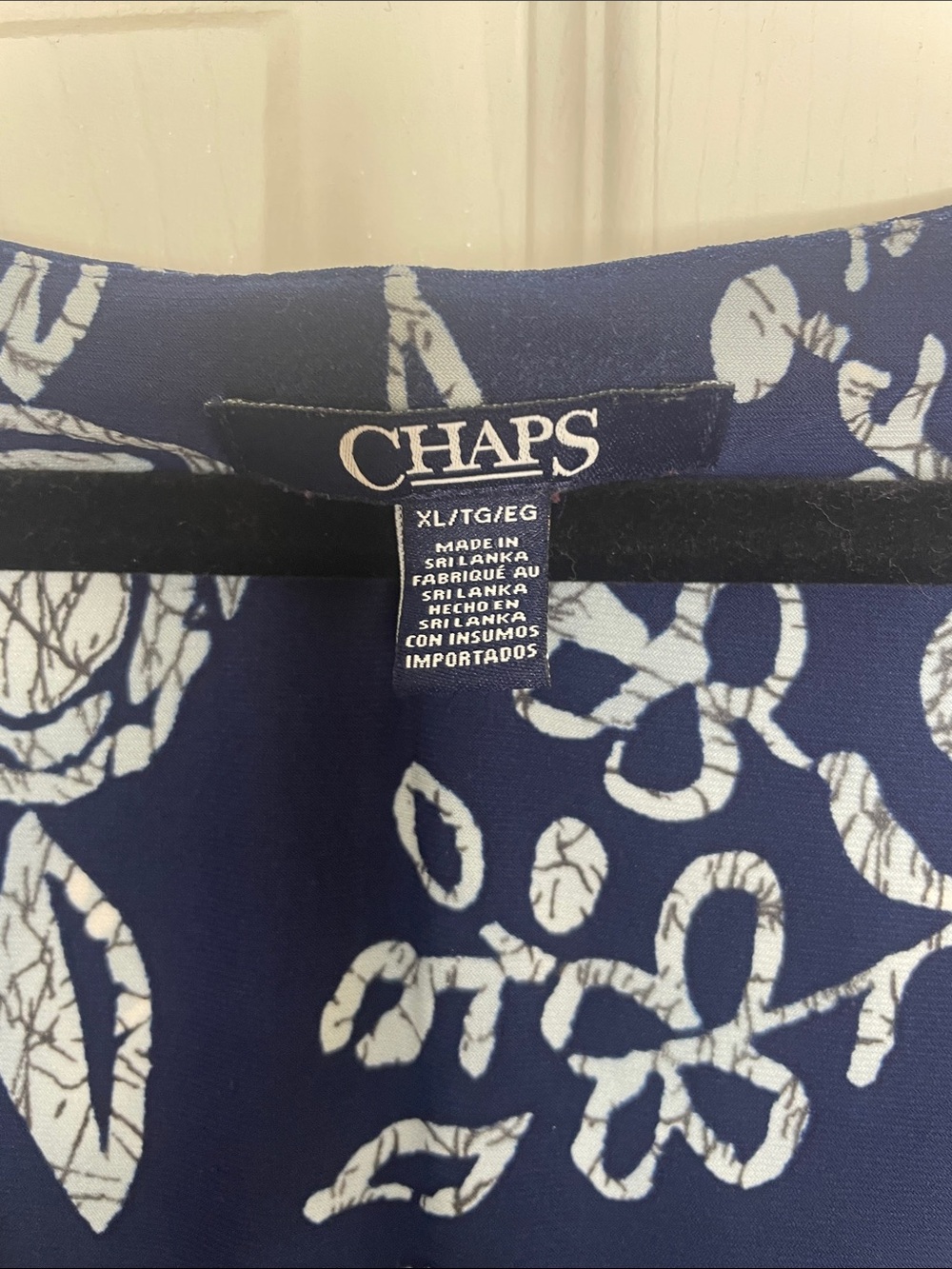 Chaps Navy and White Floral Maxi Dress - Picture 6 of 9
